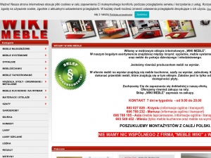 Internetowa sprzedaż różnych typów mebli